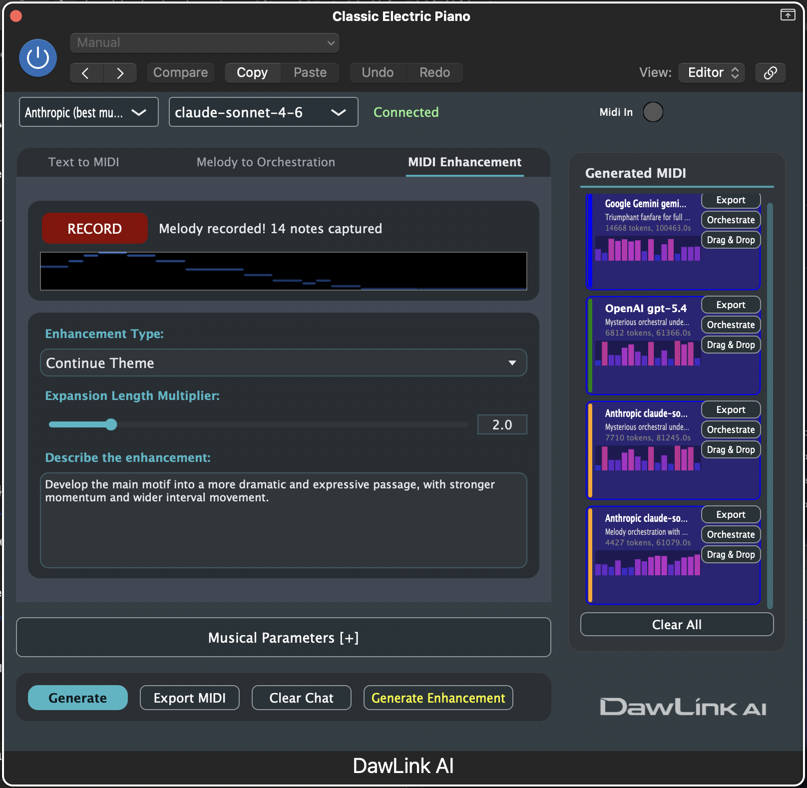 DawLink AI — AI Composition Engine for Your DAW