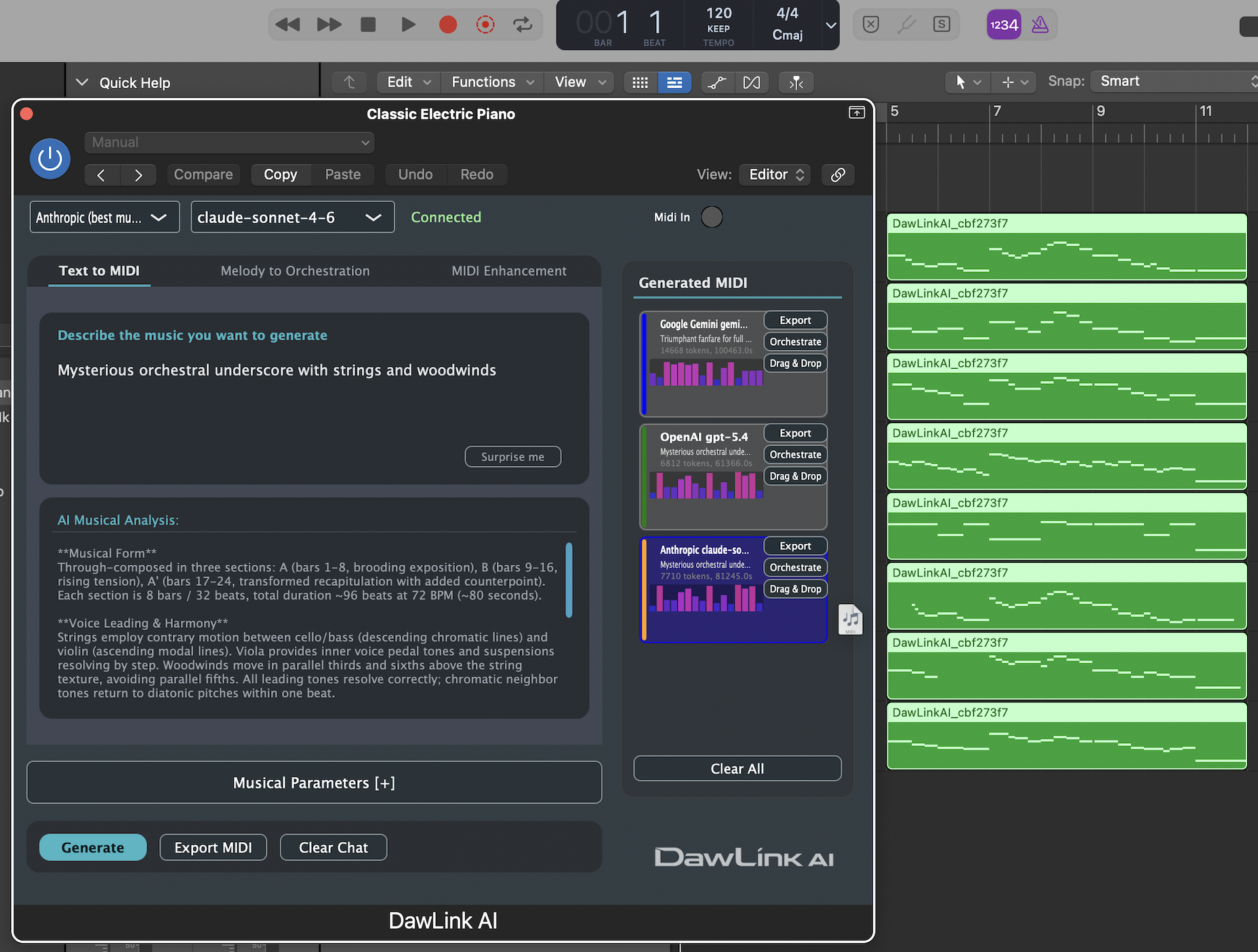 DawLink AI — AI Composition Engine for Your DAW